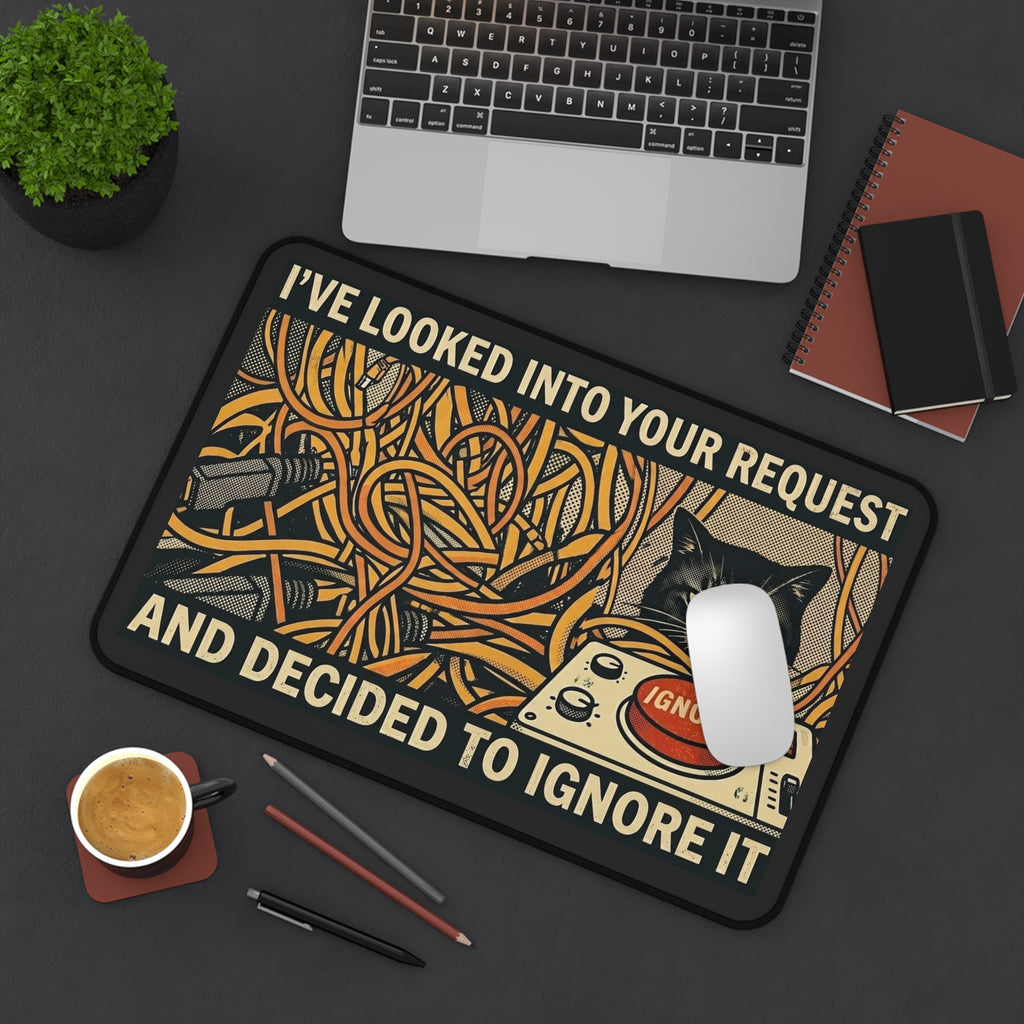 The "Request Denied" Mini Desk Mat — Compact 12x18 Keyboard Pad
