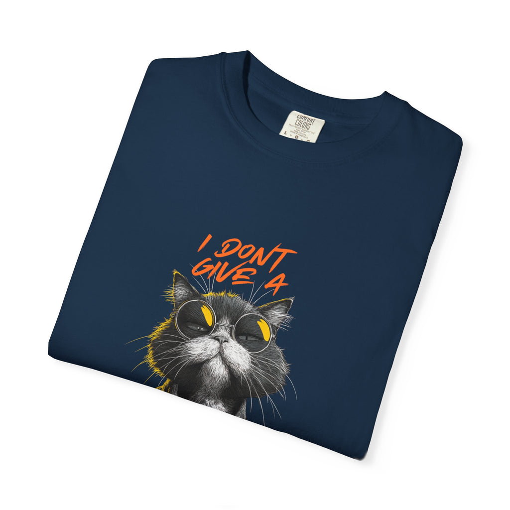 The "Zero Given" Heavyweight Tee — Minimalist Feline Statement Shirt