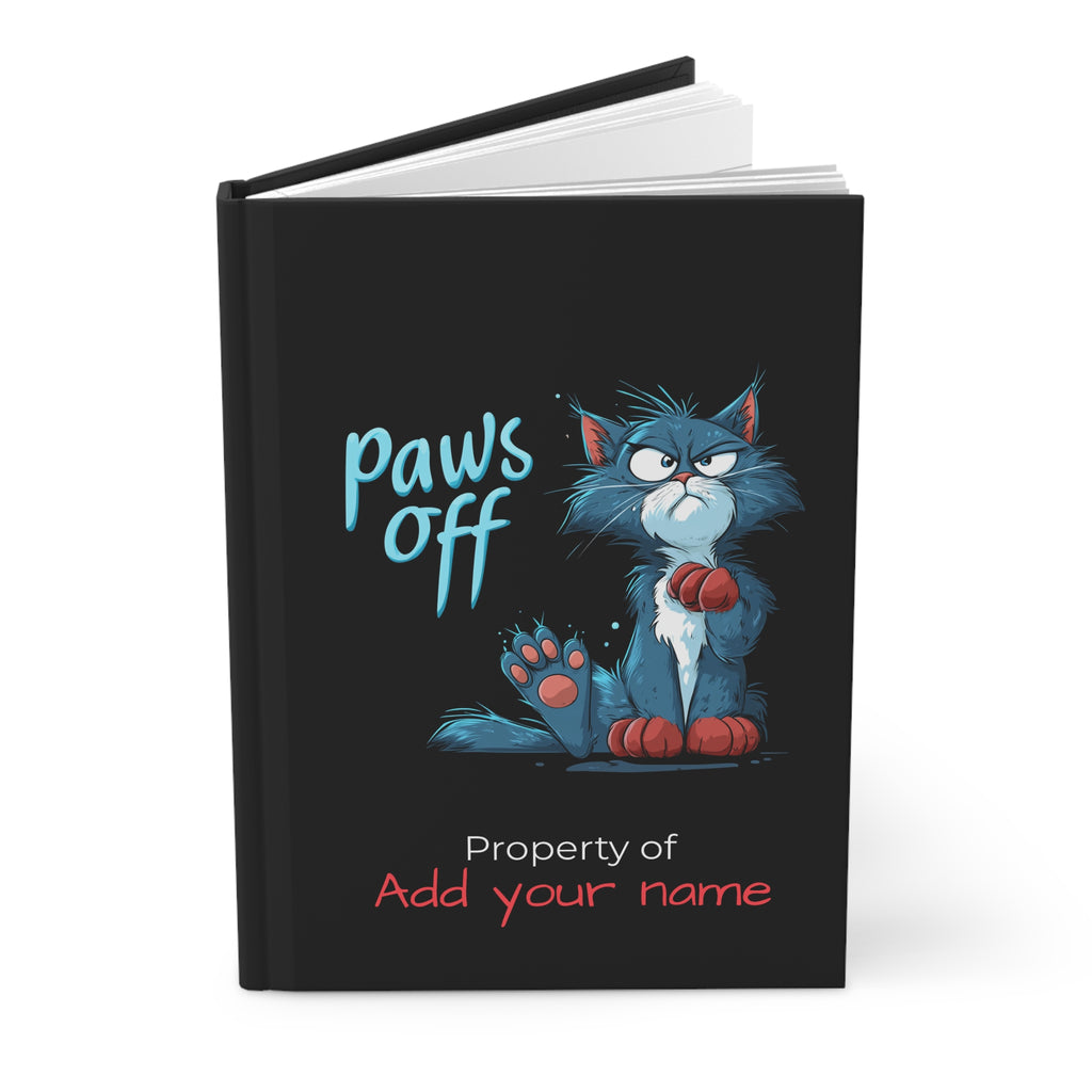 The "Paws Off" Personalized Journal — Midnight Black Edition