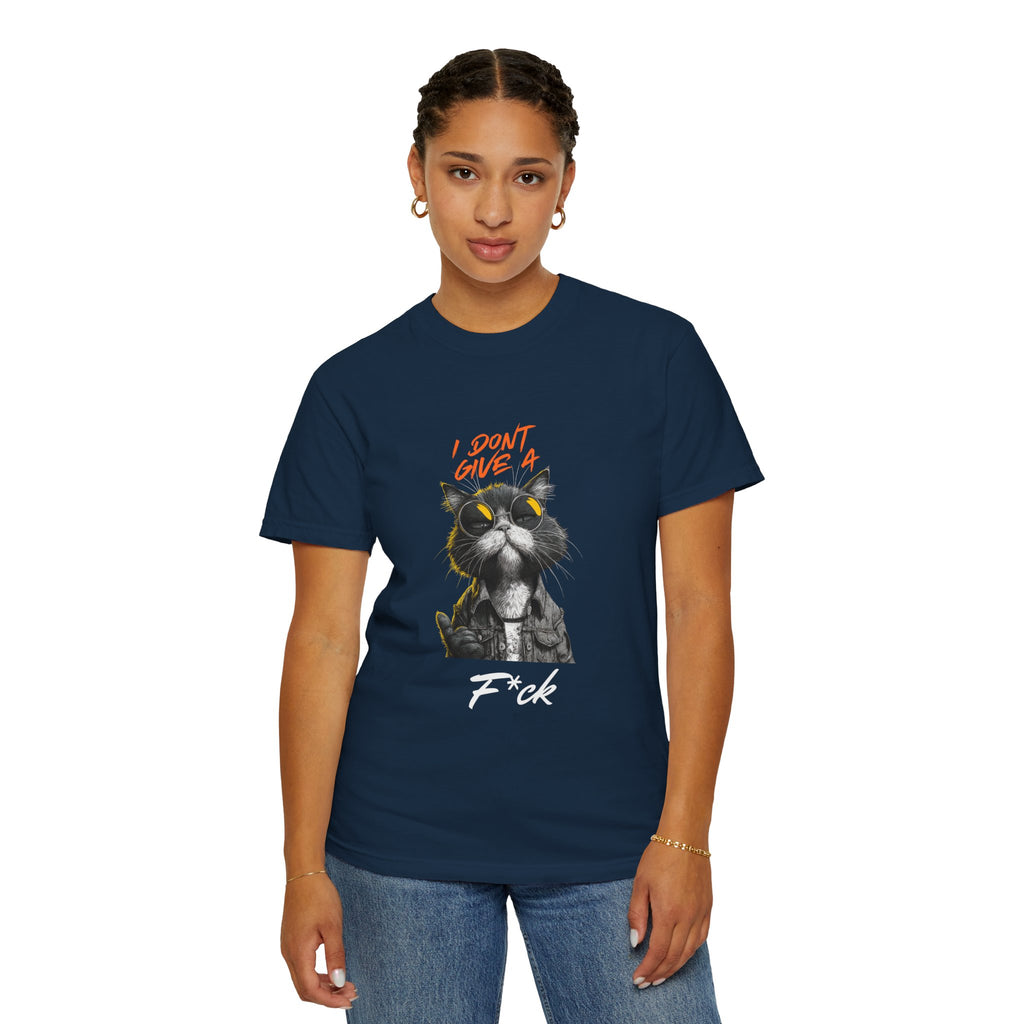 The "Zero Given" Heavyweight Tee — Minimalist Feline Statement Shirt