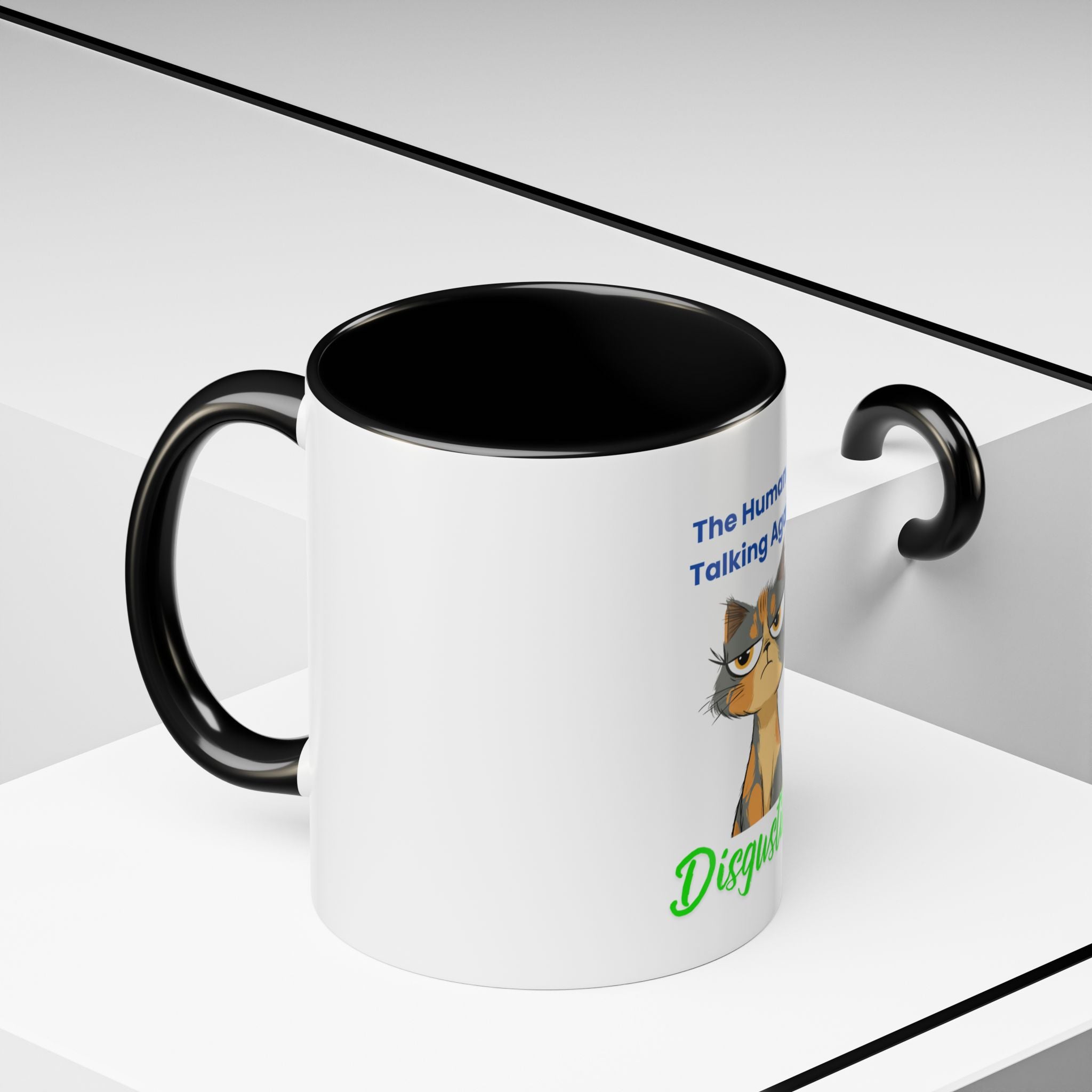 The "Disgusting" Accent Mug — Sarcastic Feline Coffee Cup