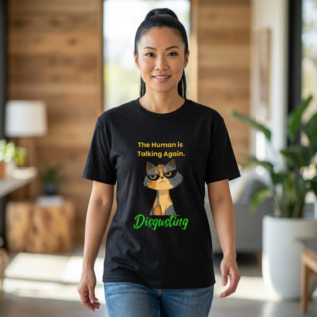 The "Internal Monologue" Graphic Tee — Sarcastic Feline Minimalist Shirt