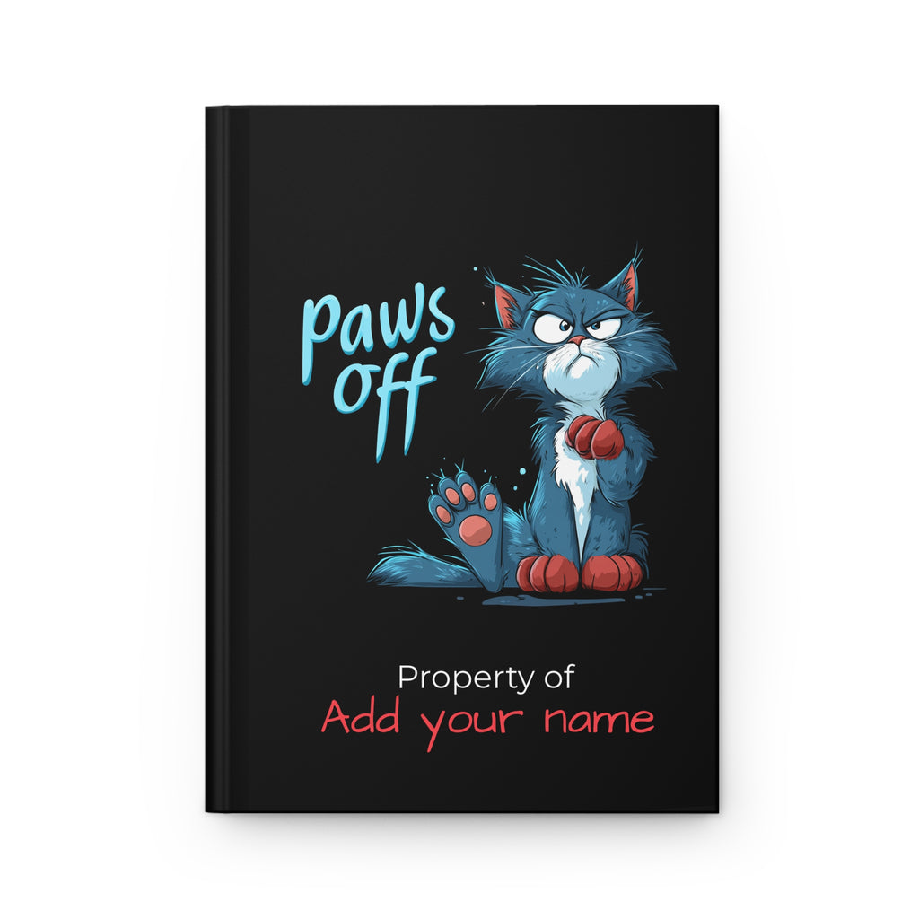 The "Paws Off" Personalized Journal — Midnight Black Edition