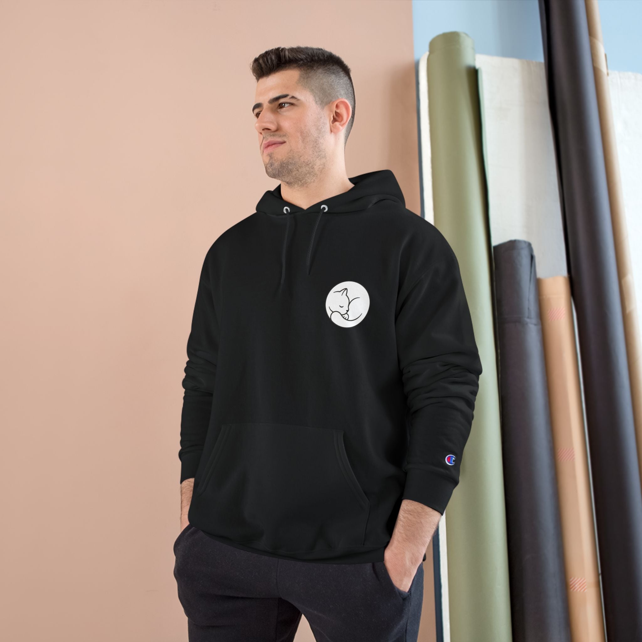 The "Quiet Hours" Champion Hoodie — Minimalist Graphic Fleece