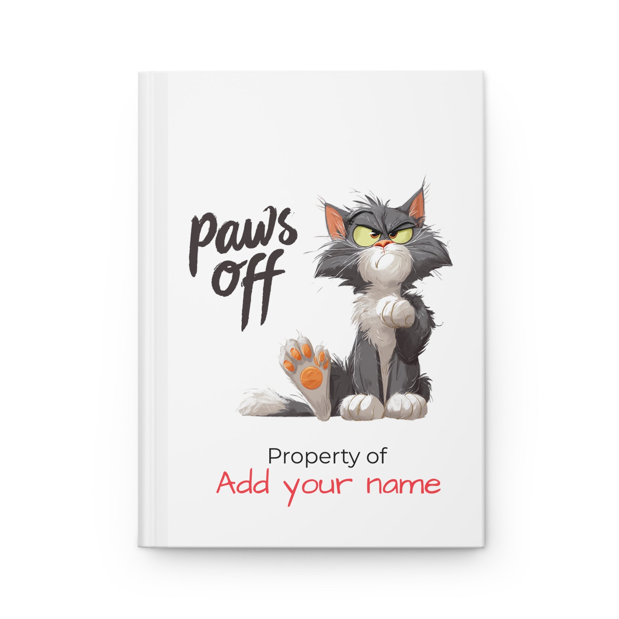 The "Paws Off" Personalized Journal — Alabaster White Edition