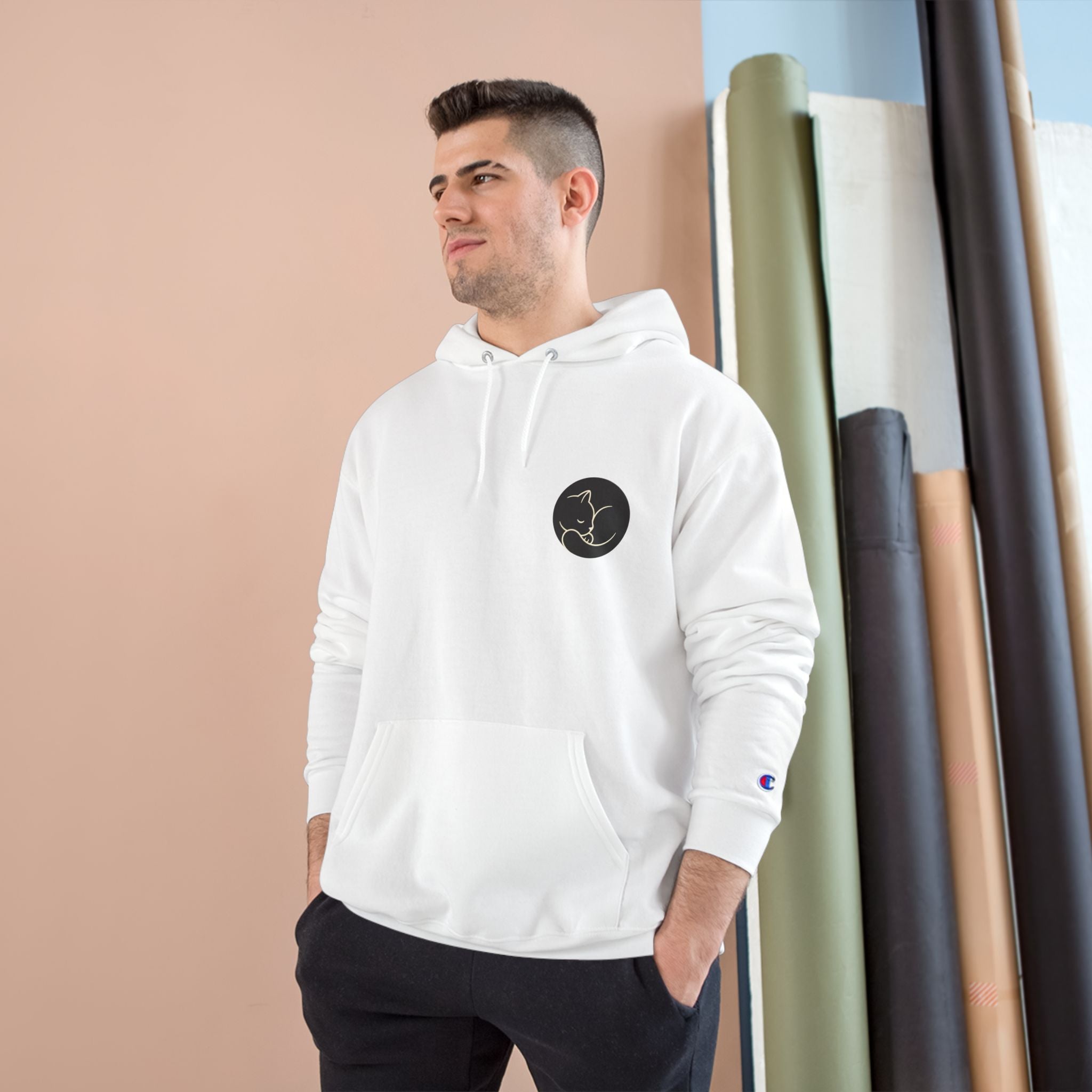 The "Quiet Hours" Champion Hoodie — Minimalist Graphic Fleece
