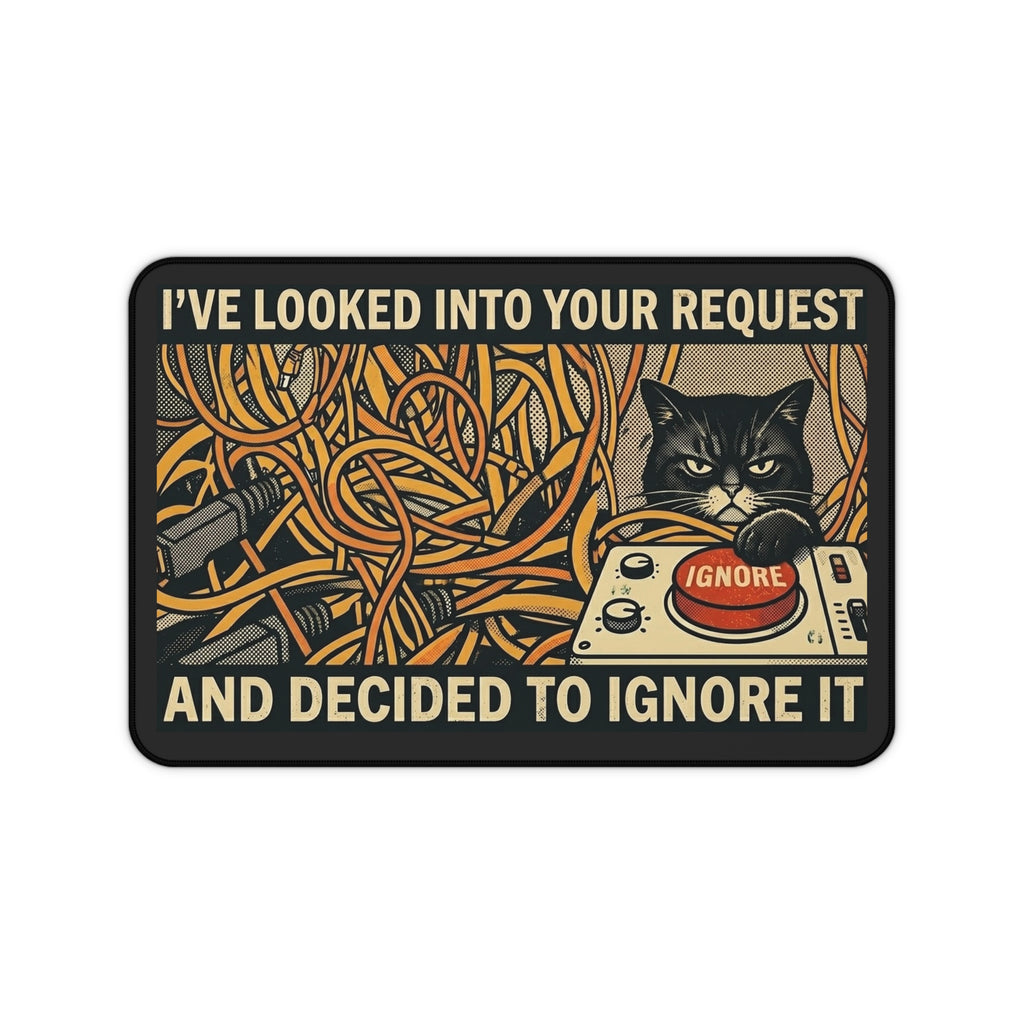 The "Request Denied" Mini Desk Mat — Compact 12x18 Keyboard Pad