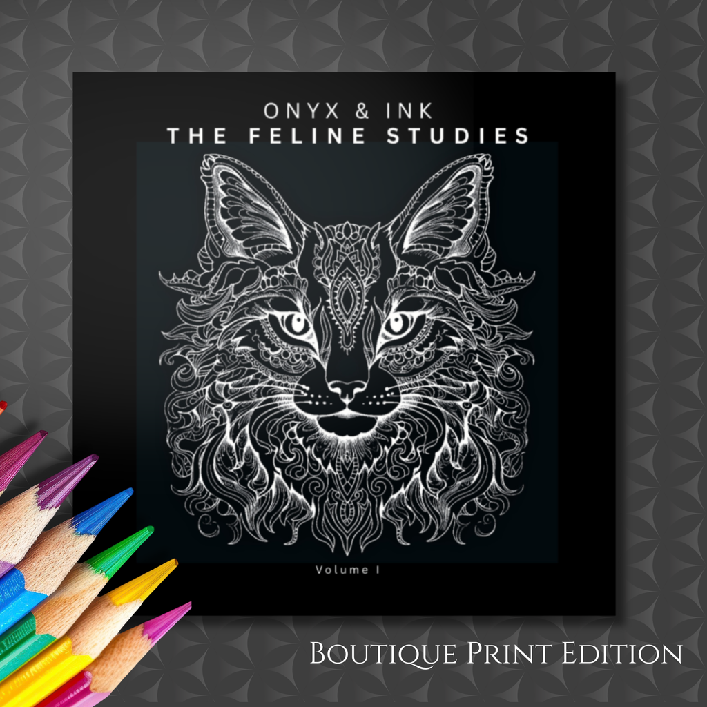 ONYX & INK: THE FELINE STUDIES (VOL I) - BOUTIQUE ADULT COLORING BOOK