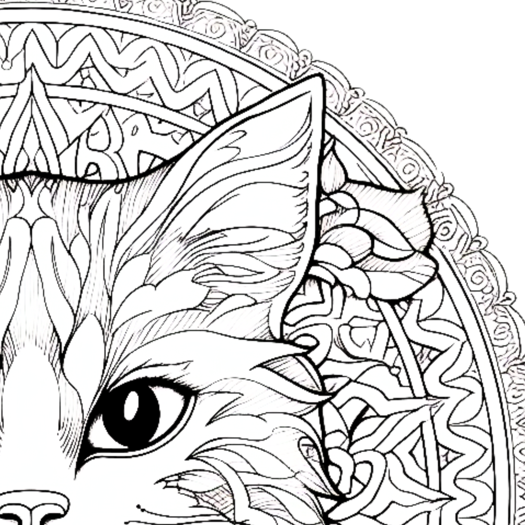 The Feline Studies: Ultimate Cat Mandala Coloring Bundle | Onyx & Ink