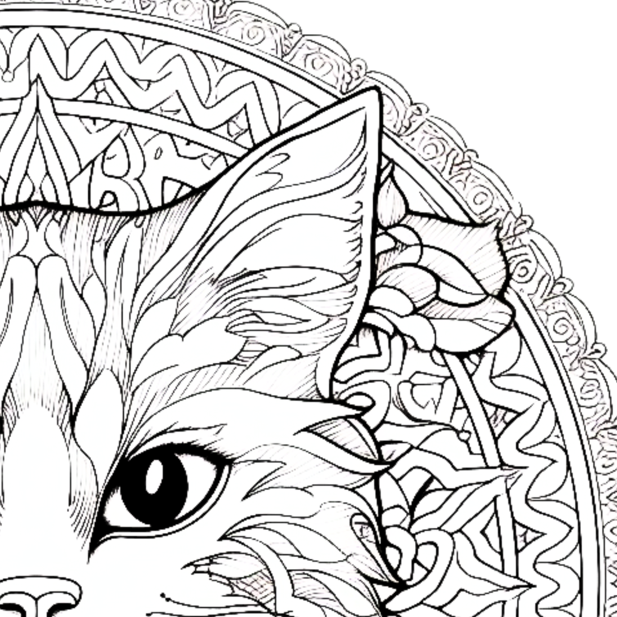 The Feline Studies: Ultimate Cat Mandala Coloring Bundle | Onyx & Ink
